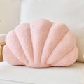 Pink Seashell Throw Pillows, Shell Shaped Throw Pillows, 18 Inch Soft Home Decorative Pillow Plush Cushion for Bed Couch Living Sofa Room Decor Accent Throw Pillow (Pink 18Inch)-Ruum Studio Home