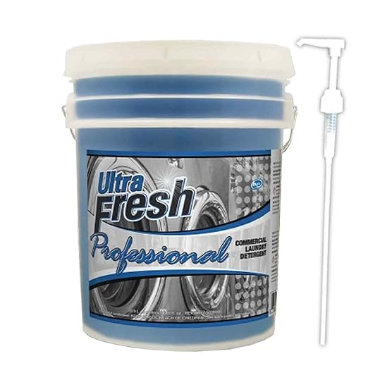 Ultra Fresh® Professional™ Commercial Laundry Detergent, 5 Gallons – Liquid with Easy Dispensing Pump for All Machine Types, up to 640 Loads-Ruum Studio Home