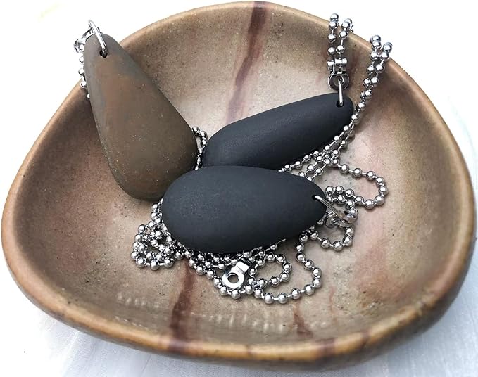 Handmade Decorative Bowl - Natural River Stone Pebble Artisan Crafted Serving Dish | 4-6 Inch Unique Decorative Tray for Home Centerpiece, Jewelry Holder (Brown)-Ruum Studio Home