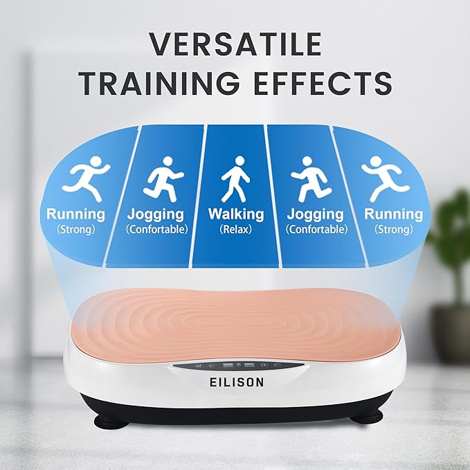 EILISON Glory Vibration Plate Exercise Machine - Whole Body Workout Vibration Fitness Platform Equipment for Home & Travel Workout, Weight Loss, Toning & Wellness-Ruum Studio Home