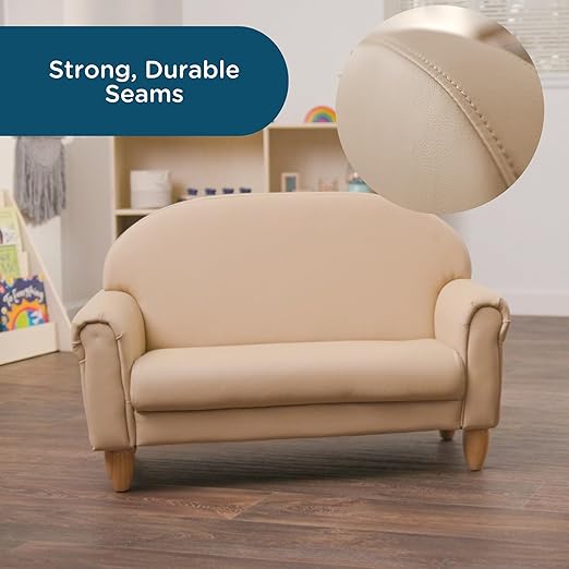 Children's Factory As We Grow Toddler Sofa, Flexible Seating for Daycare or Preschool, Kids Reading Couch, Playroom Furniture, Buff-Ruum Studio Home