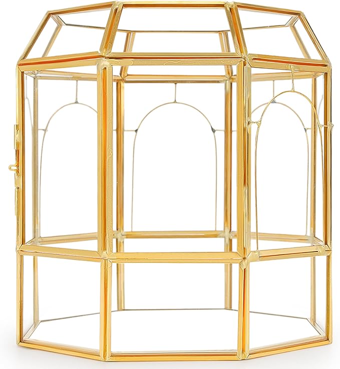 Large Glass Terrarium Handmade, Centerpiece Display Box Gift Planter Containers Indoor Terrariums House for Succulent Cacti Air Plants Miniature Fairy Garden-Ruum Studio Home