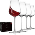 JBHO Hand Blown Italian Style Crystal Bordeaux Wine Glasses - Great Gift Packaging - Red Wine Glasses Lead-Free Premium Crystal Clear Glass - Set of 4-18 Ounce-Ruum Studio Home