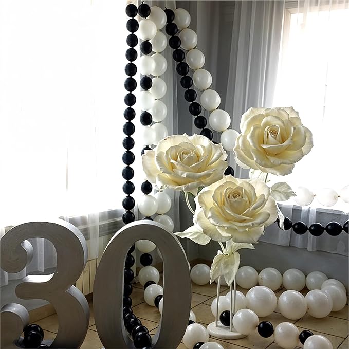 Black Quick Link Balloons, 100PCS Linking Balloons for Make Balloon Wall Balloon Arch Balloon Chains, Linkable Balloons for Wedding Birthday Baby Shower Engagement Graduation Party Decorations (6inch)-Ruum Studio Home