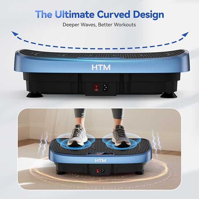 Vibration Plate Exercise Machine - 330lbs Weight Capacity, 120 Speed Levels, 5 Program Modes - Full Body Workout for Home Fitness, Toning & Wellness, LED Display, Low Noise Motor-Ruum Studio Home