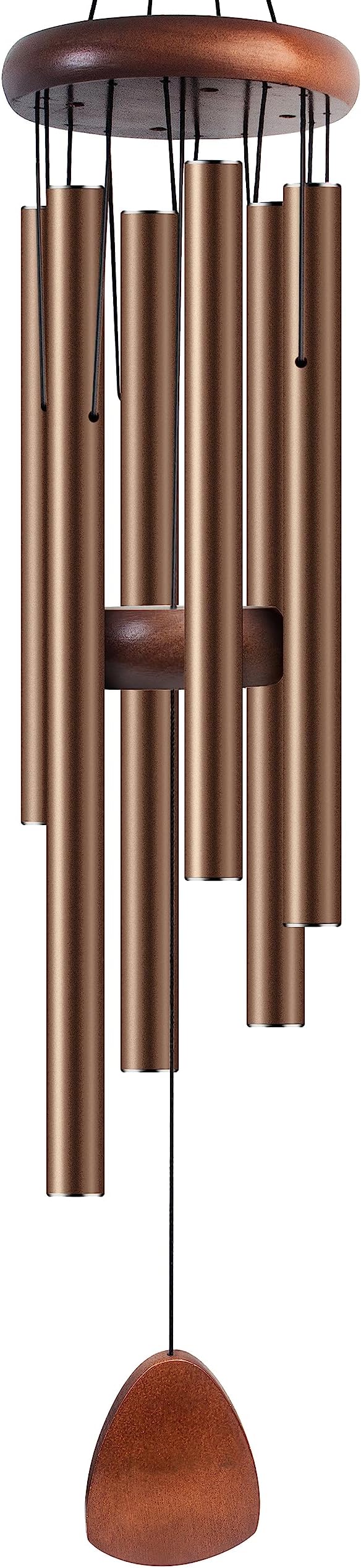 Large Aluminium Wind Chimes 37 Inches to Create a Zen Atmosphere Suitable for Outdoor, Garden, Patio Decoration. Classic Wind Chimes with Wind Catcher Suitable as A Gift for Unisex(Coffee)-Ruum Studio Home