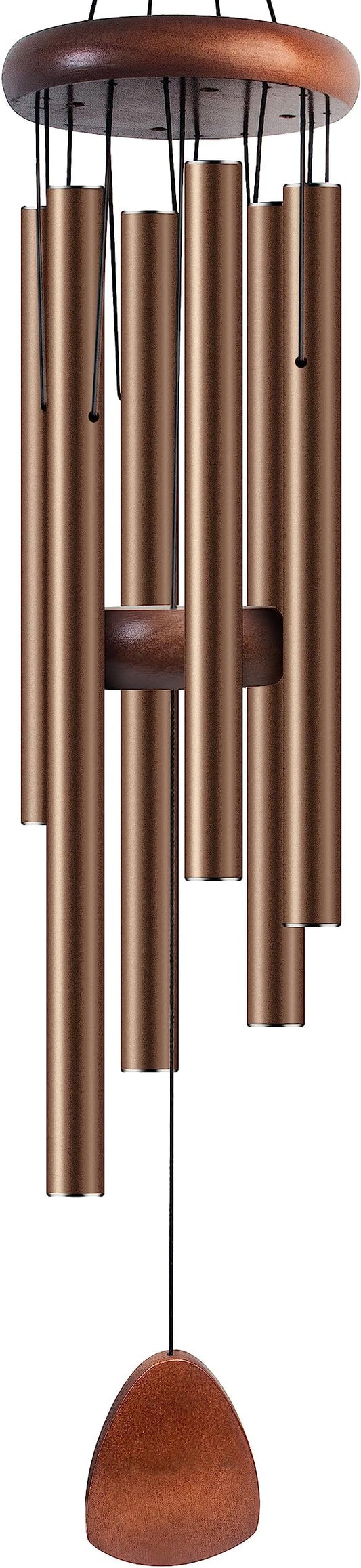 Large Aluminium Wind Chimes 37 Inches to Create a Zen Atmosphere Suitable for Outdoor, Garden, Patio Decoration. Classic Wind Chimes with Wind Catcher Suitable as A Gift for Unisex(Coffee)-Ruum Studio Home