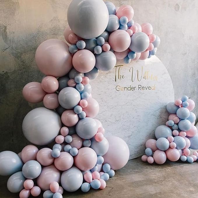 130pcs Dusty Blue Balloons Different Sizes 18" 12" 10" 5" Slate Blue Balloons for Boys Girls Baby Shower Wedding Anniversary Graduation Engagements Birthday Party Decorations-Ruum Studio Home