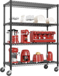 IZEUK Garage Shelving Wide Storage Shelves 4 Tier Metal Shelves 3200 LBS Heavy Duty Adjustable Utility Shelf Rack Black 23.6" D x 53.1" W x 73.6" H-Ruum Studio Home