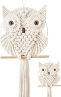 Achart Owl Macrame Wall Hanging-Hand Woven Boho Tapestry-Macrame Wall Decor -Owl Decor for Bedroom, Living Room, Nursery (Beige-L&S)-Ruum Studio Home