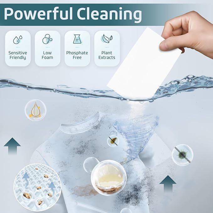 Poesie Laundry Detergent Sheets Fresh Linen Scent 3 Pack 480 Strips Plastic Free Fast Dissolve Washing for All Washing Machine Traveling Dorm Life Save Space-Ruum Studio Home
