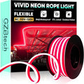 GZBtech Flexible LED Neon Rope Lights 16.4FT,AC 110-120V Waterproof Strip Light, 120LEDs/M Cuttable Connectable Neon Lighting for Indoor Outdoor Home Decor/Commercial Building Use-Red 5M-Ruum Studio Home