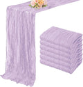 6 Pack Lilac Cheesecloth Table Runner 10FT Rustic Gauze Cheese Cloth Table Runner for Wedding 20 x 120 Inch Long Bridal Baby Shower Table Decor Boho Fabric Sheer Birthday Party Table Decorations-Ruum Studio Home