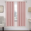 H.VERSAILTEX Ultra Soft Microfiber Thermal Insulated Antique Copper Grommet Blackout Curtains/Window Treatment Draperies 52 by 72 - Inch for Living Room/Bedroom, Set of 2 - Baby Pink-Ruum Studio Home