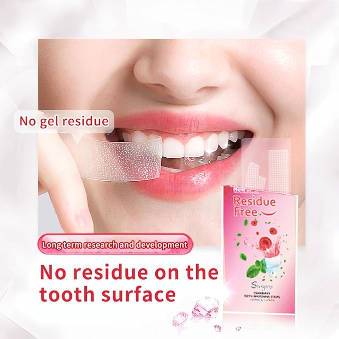 Teeth Whitening Strips for Sensitive Teeth - Results in 7 Days, Rave Reviews, Professional, 7 Non-Slip Strips Whitestrip Stains Remover for Coffee, Wine, Tobacco, Smoking-Ruum Studio Home
