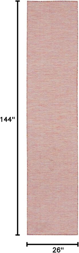 Nourison Home Positano Indoor/Outdoor Rainbow 2'2" x 12' Area Rug, Easy Cleaning, Non Shedding, Bed Room, Living Room, Dining Room, Backyard, Deck, Patio (2x12)-Ruum Studio Home