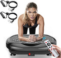 Vibration Plate Exercise Machine - Whole Body Workout Vibration Platform Lymphatic Drainage Machine for Weight Loss Home Fitness with Resistance Bands Remote-Ruum Studio Home