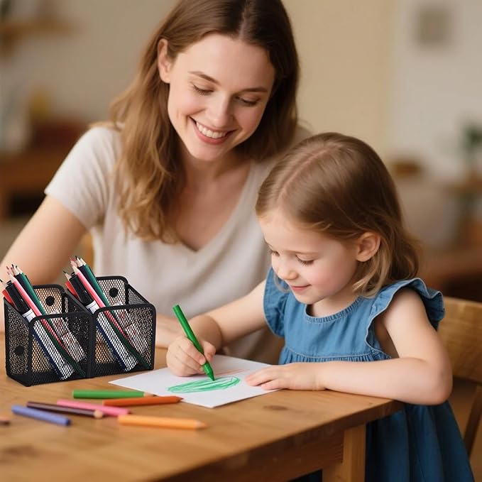 Black Small Magnetic Basket Set of 2, Refrigerator Basket, Magnetic Baskets Heavy Duty, Magnetic Storage for Locker Organizer Holder for Whiteboard Office, 3.7"x2.7"x4.8"-Ruum Studio Home