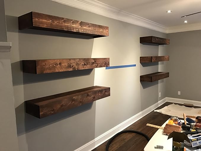 Hidden Shelf Brackets ， Floating Shelf Bracket ( Additional Brackets -NO Kits) 69 Inch -2 Pcs-Ruum Studio Home