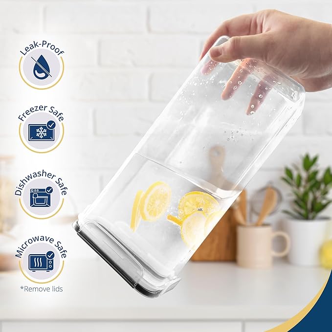 Reli. Airtight Food Storage Containers with Lids (16 Sets) | Kitchen Organizers and Storage Pantry Organizers | BPA Free Plastic Food Containers | Super Variety Pack w/Measuring Cup, 18 Labels, Pen-Ruum Studio Home