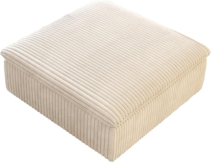 Modern Down Filled Sigle Middle Seat, Cloud Modular Sectional Sofa, Contemporary American Wide Deep Seat Couches for Living Room Apartment and Bedroom,No Assembly Required,White-Ruum Studio Home