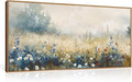 Nature Wildflower Framed Canvas Wall Art Set, Pastoral Landscape Wall Decor, Colorful Meadow Wall Painting, Rustic Floral Art Print for Living Room, Bedroom, Office - 20"X40"-Ruum Studio Home