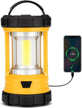 Rechargeable Camping Lantern, 3000LM 5 Light Modes Camping Light 4400 Capacity Phone Charger LED Impact-Resistant Flashlight Lantern Portable Waterproof Hurricane Lanterns for Emergency(Orange)-Ruum Studio Home