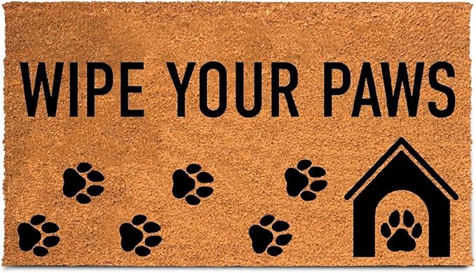 PLUS Haven Coco Coir Door Mat with Heavy Duty Backing, Natural Wipe Your Paws Doormat, 17.5”x30” for Entrance, Front Porch, Easy to Clean Entry Mat, Outdoor and Indoor Uses, Home Decor-Ruum Studio Home