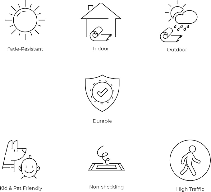 JONATHAN Y Vintage Filigree Indoor Outdoor Area Rug 6X9 Beige/Brown, Charleston Textured Weave for Backyard, Patio, Porch, Easy-Cleaning, High Traffic, Pet-Friendly, Non-Shedding (SMB106A-6)-Ruum Studio Home