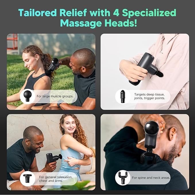 arboleaf Mini Massage Gun Deep Tissue, Percussion Muscle Massager for Back Pain Relief, Portable Small Travel Size, Quiet Massager, Gifts for Woman Man-Ruum Studio Home