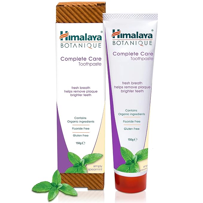 Himalaya Botanique Complete Care Toothpaste, Spearmint Flavor, Fights Plaque, Freshens Breath, Fluoride Free, No Artificial Flavors, SLS Free, Cruelty Free, Foaming, 5.29 Oz, 1 Pack-Ruum Studio Home