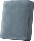 H.VERSAILTEX Velvet Stretch Couch Cushion Cover Plush Cushion Slipcover for Chair Cushion Furniture Protector Seat Cushion Sofa Cover (1 Piece Armchair Cushion Covers, Stone Blue)-Ruum Studio Home