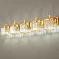 Modern Bathroom Vanity Light 5-Lights Chrome Crystal Wall Lamp Bathroom Modern Crystal Vanity Lighting-Ruum Studio Home