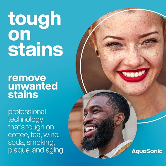 AquaSonic Professional Teeth Whitening Strips - Enamel Safe Teeth Whitening with Hydrogen Peroxide - Easy to Use, Non-Slip, Affordable & Effective (Unflavored)-Ruum Studio Home