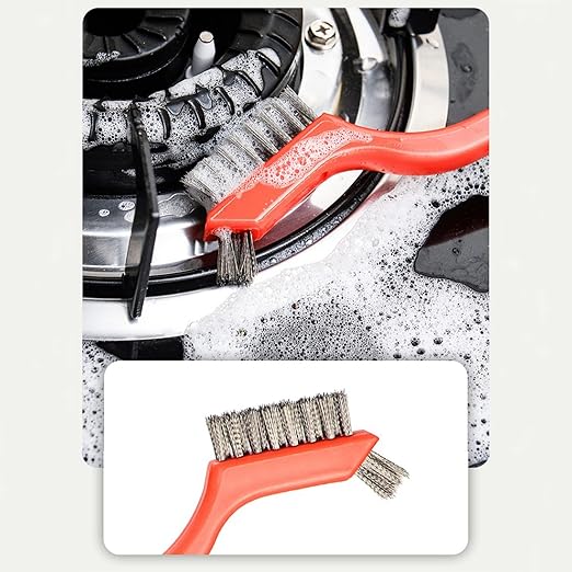Wire Scratch Brush Set Soft Grip for Rust, Dirt & Paint Scrubbing with Deep Cleaning (18, 18PCS - Stainless Steel Wire)-Ruum Studio Home
