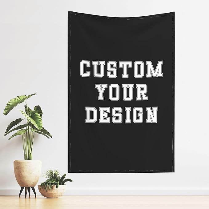 Custom Tapestry For Wall Bedroom Custom Backdrop Personalized Image Text Photo Customized Funny Tapestry Banners And Signs Vertical Model Tapestrys-Ruum Studio Home