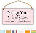 Personalized Rustic Wooden Sign, Custom Plaque Wall Hanging, Art Wood Board Sign for House, Customized Name Sign, Gifts for Family Members Teachers Friends 11.8x5.9 inch-Ruum Studio Home