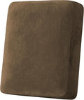 H.VERSAILTEX Velvet Stretch Couch Cushion Cover Plush Cushion Slipcover for Chair Cushion Furniture Protector Seat Cushion Sofa Cover (1 Piece Armchair Cushion Covers, Bronze Brown)-Ruum Studio Home