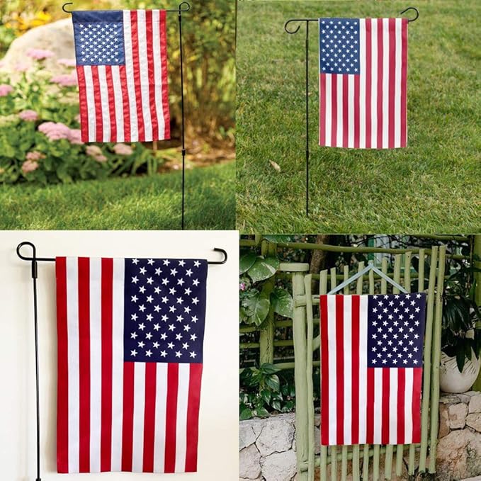 American Flag USA Garden Flag 12 x 18 - Patriotic Double Sided Small Flags for Yard-Ruum Studio Home