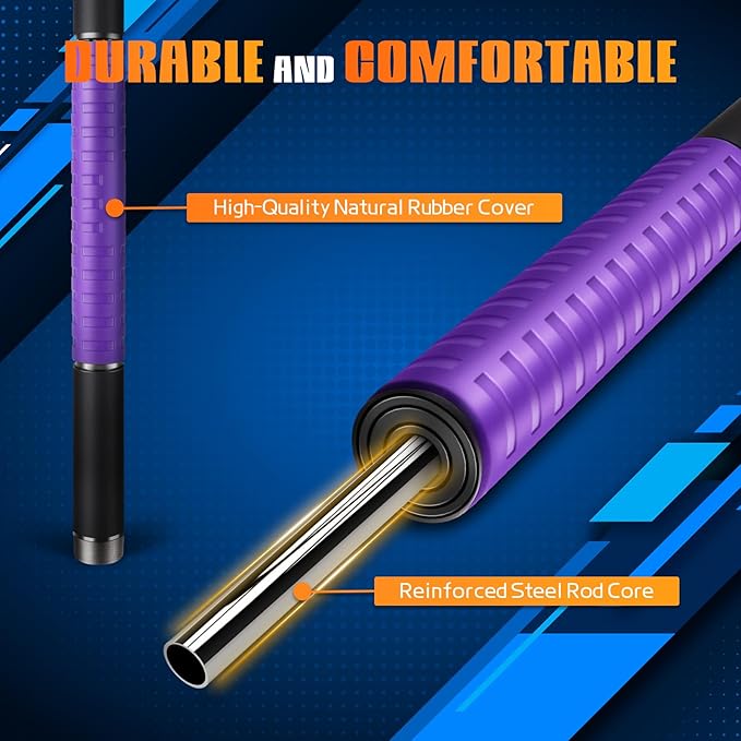 Muscle Roller Stick, Massage Roller for Muscle Deep Tissue Massage, Calf Roller for Myofascial Release, Therapy Roller Stick for Back, Legs, Arms, Waist, and Shoulders Full Body Use (Purple)-Ruum Studio Home