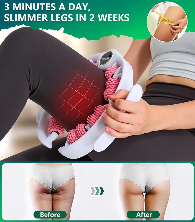 Cellulite massage tool | 360°removable cellulite remover for legs & Lymphatic Drainage Massager | Fascia Blaster for Contoured & Smoother Skin,Tool for Sore Arms, Legs, Stomach & Buttocks Pink-Ruum Studio Home