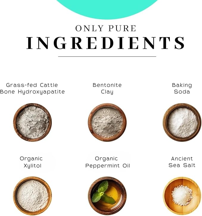 Vanman’s - Mint and Bone Tooth Powder Toothpaste - Remineralizing Tooth Powder with Cattle Bone Derived Hydroxyapatite, Bentonite Clay, Peppermint Oil and Baking Soda - 2.2 oz-Ruum Studio Home