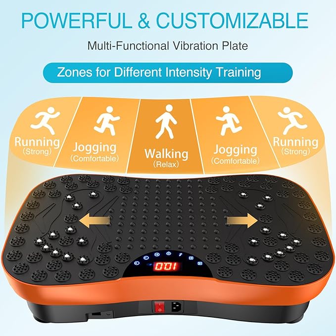 AXV Vibration Plate Exercise Machine Whole Body Workout Portable Mini Vibrate Fitness Platform Lymphatic Drainage Machine for Weight Loss Shaping Toning Wellness Home Gyms Workout (Mini)-Ruum Studio Home