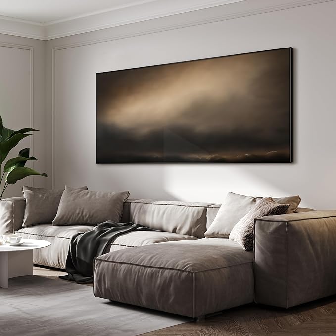 SIGNWIN 24"x46" Extra Large Framed Wall Art Golden Sunset Cloud, Moody Sky Scene for Home Living Room Bedroom Decor (Frame Assembly Required)-Ruum Studio Home