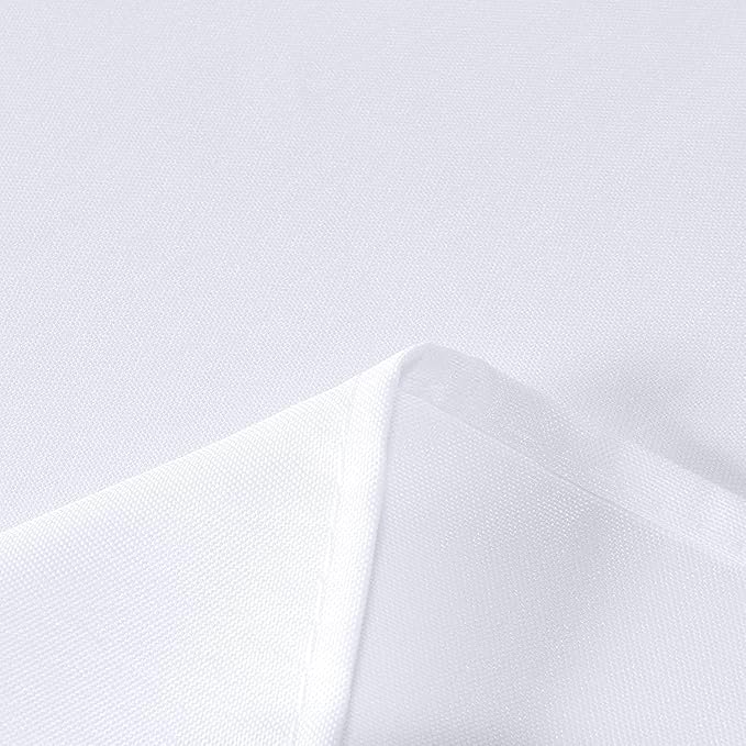 sancua Rectangle Tablecloth - 70 x 90 Inch - Stain and Wrinkle Resistant Washable Polyester Table Cloth, Decorative Fabric Table Cover for Dining Tables, Buffet Parties and Camping, White-Ruum Studio Home