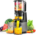 Cold Press Juicer,Slow Masticating Juicer Machines with 5.3" Large Feed Chute for Most Fruits and Vegetables,Easy to Clean Lemon Orange juicer with 250W Motor and High Juice Yield,Metal Gray-Ruum Studio Home