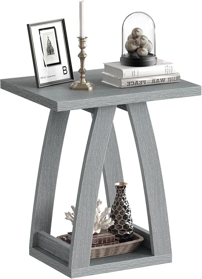 End Table, Side Table, Nightstand, Sofa Side Table with Shelf, Modern End Table for Living Room, Bedroom-Ruum Studio Home