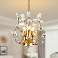 Ganeed Crystal Chandeliers,K9 Crystal Pendant Light with 3-Light Chandelier Lighting Fixtures,Ceiling Light for Living Room Bedroom Restaurant Hallway (Gold)-Ruum Studio Home