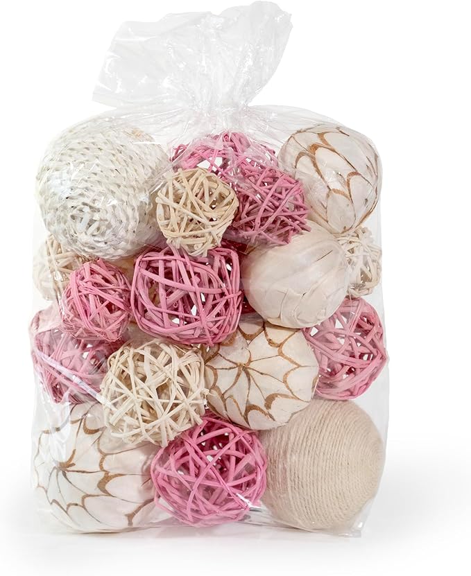 ANDALUCA Pink Decorative Balls Bowl Filler Orbs Home Decoration (Pink)-Ruum Studio Home