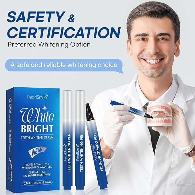 Teeth Whitening Gel – Set of 3 – Gentle, Pain-Free Formula for Sensitive Teeth – Easy, Mess-Free Application – Travel-Friendly & Enamel-Safe for a Brighter Smile-Ruum Studio Home